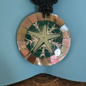 Green and Gold Starfish Wall Decor
